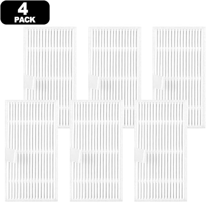6PCS Robot Vacuum Upright Filters Fit For MAMNV, T7S, For JIKA, T7S, for Teendow, T7S, T12S Robot Vacuum Cleaner Dust Space Central Upright Filters Replacement Parts Accessories