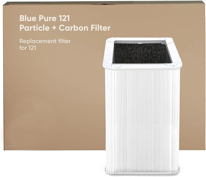 121 Replacement Filter Compatible with Blueair Blue Pure 121 Air Purifier, HEPA and Activated Carbon Filter, 1 Pack