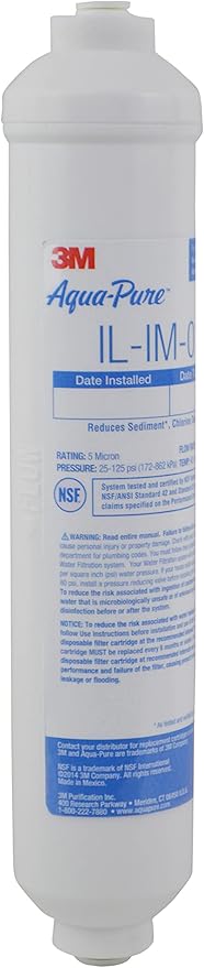 3M Aqua-Pure IL-IM-01 In Line Water Filtration System