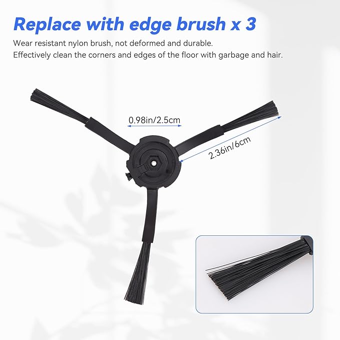 Replacement Parts for Eufy X8 Pro: Compatible with Eufy X8 Pro Series Robot Vacuum Cleaner - 1 Main Brushes,1 Brush, 4 Hybrid Accessory Filters, 6 Side Brushes,4 Mop Pads, 6 Vacuum Bags（22 Pcs）