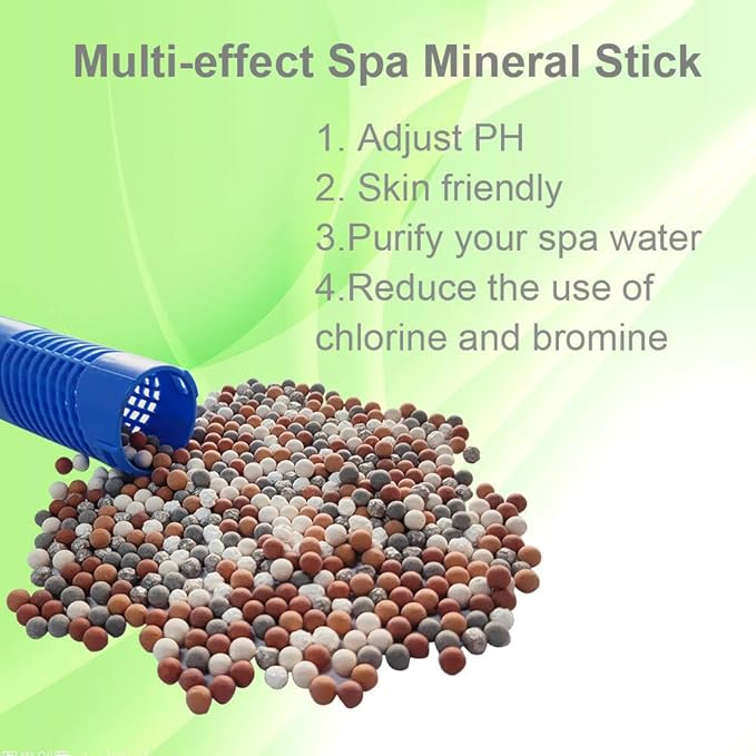 Spa Mineral Sticks for Hot Tub Supplies，Hot Tub Stick with 4 Months Lifetime Universal for Pool&Hot Tub (Blue,2PCS)