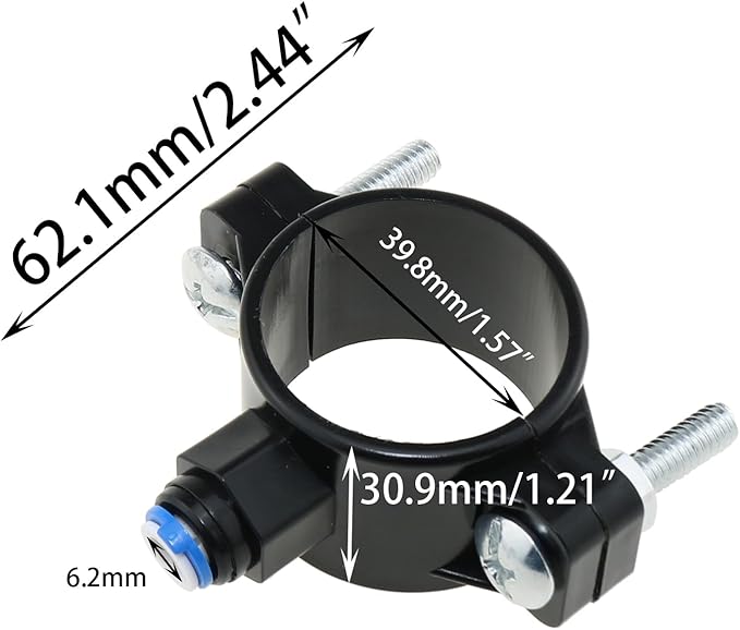 DGZZI Water Purifier Accessory Under Sink Reverse Osmosis System Hose Adapter Black Quick Connect Wastewater Clamp for Water Purifier and Water Purifier and Direct Drinking Water Dispenser