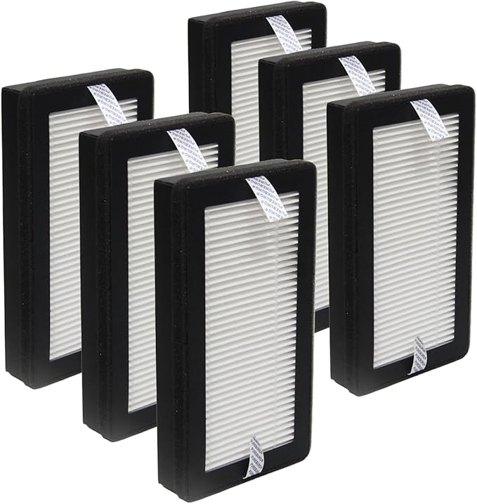 PUREBURG Replacement Filter Compatible with EyeVac Air 2-in-1 Air Purifier & Touchless Vacuum, 6-Pack H13 HEPA Activated Carbon 3-Stage Filtration