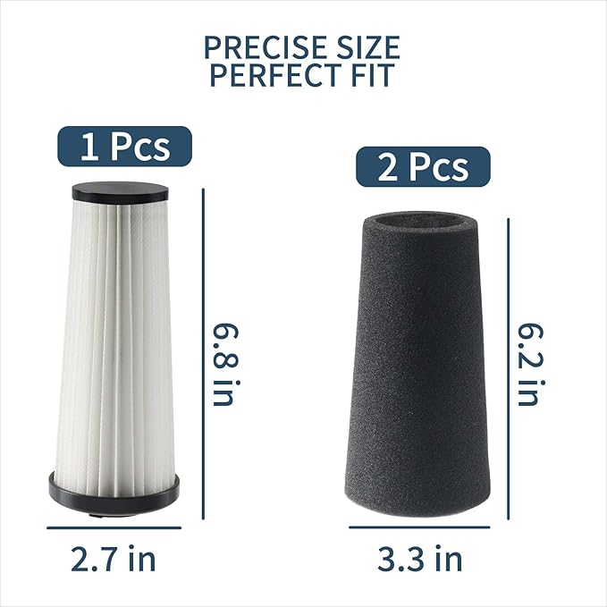 1-Pack Filters Set + 1 Filter – Compatible with Dirt Devil Style F112 Endura Replacement, UD20120NC, UD70161, UD70164, UD70174, Comparable to AD47936