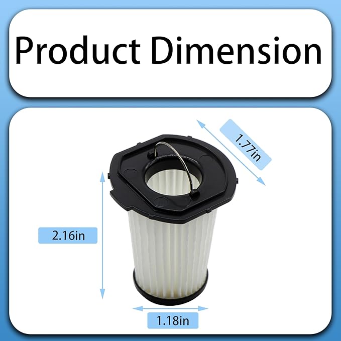 4 Pack HEPA Filter Compatible with Nicebay Vacuum Cleaner Cordless Handy Cleaner Models EV-H061