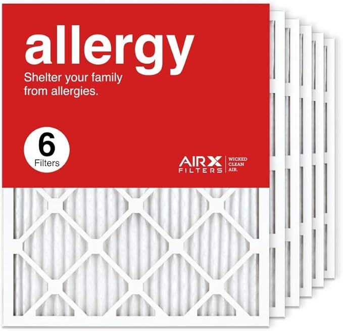 AIRx Filters 20x24x1 Air Filter MERV 11 Pleated HVAC AC Furnace Air Filter, Allergy 6-Pack, Made in the USA