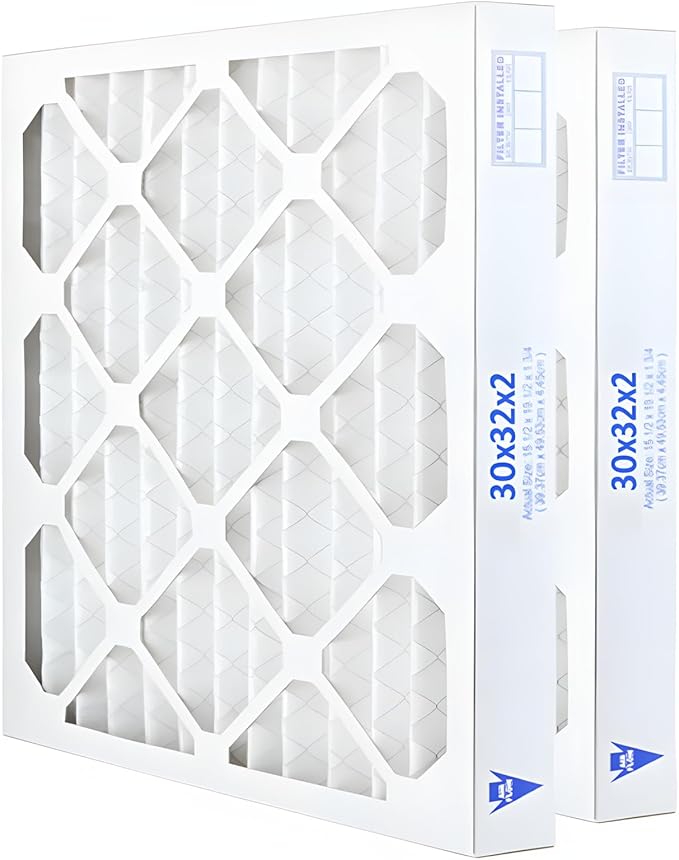 AIRx Filters 30x32x2 Furnace Filter MERV 8 Pleated Replacement AC Air Filter, For Lint, Pollen & Dust Debris Control, 2-Pack