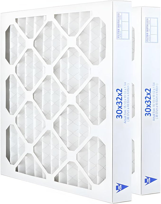 AIRx Filters 30x32x2 Furnace Filter MERV 8 Pleated Replacement AC Air Filter, For Lint, Pollen & Dust Debris Control, 2-Pack