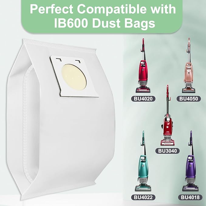 18 Pack IB600 HEPA Replacement Intuition Upright Vacuum Cleaner Bags Compatible with Intuition Bagged Upright Vacuum Lift-Up Carpet Cleaner BU4022, BU4020, BU4018, BU4050, BU3040