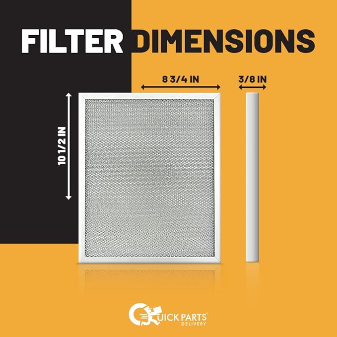 VNF 503 Range Hood Filter 10.5 x 8.75 Filter with 3 layers- Aluminum Range Hood Grease Compatible With Broan - 8 3/4" x 10 1/2" x 5/16" (2 Pack)