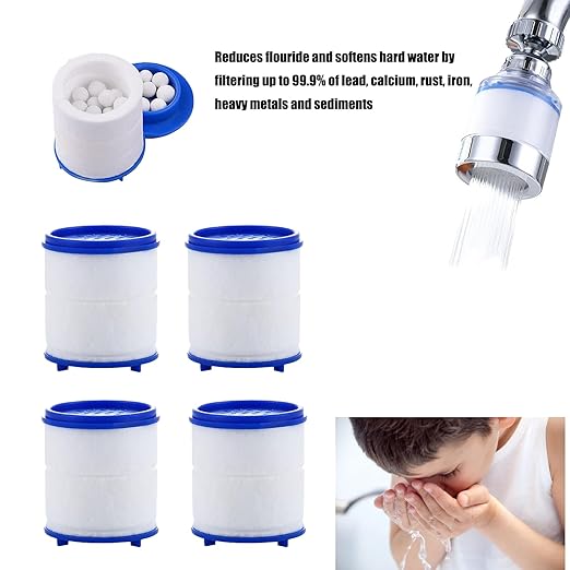 5 Pack Sink Water Faucet Filter Cartridge Replacements,Sink Water Filter Replacement Cartridge,Faucet Water Filter, Removes Chlorine Fluoride Heavy Metals