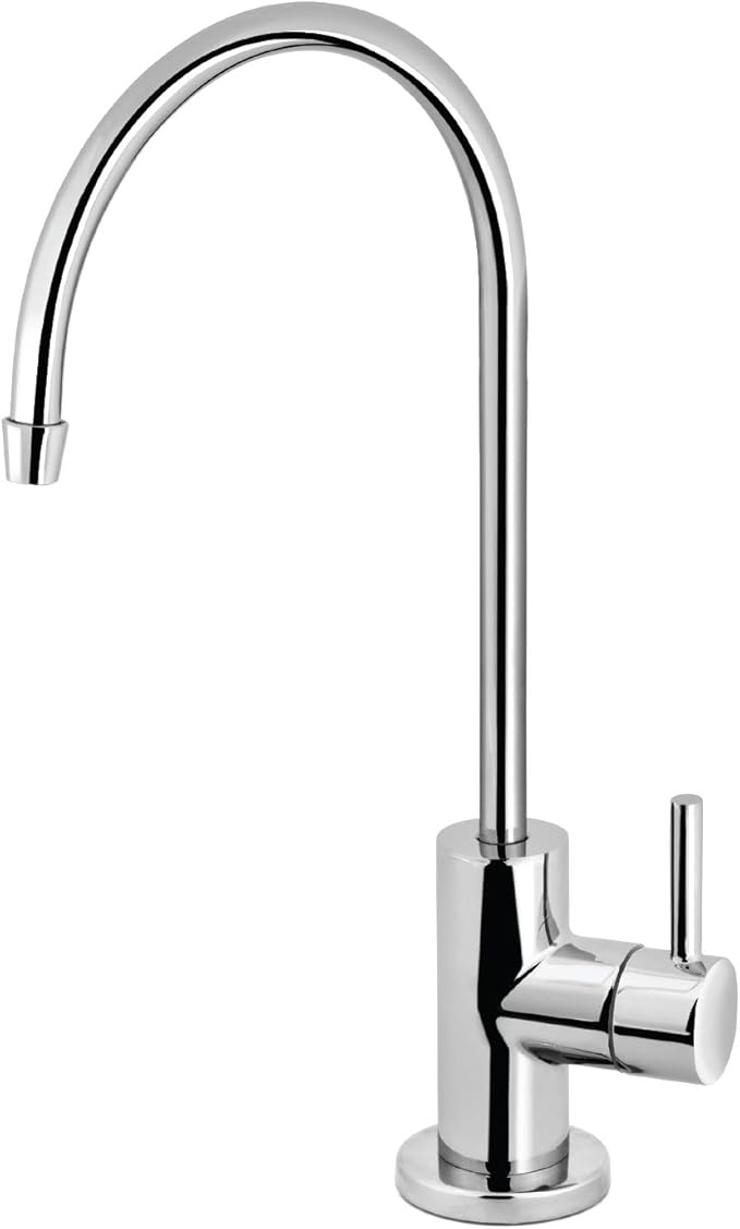 Express Water Modern Chrome Water Filter Faucet – Drinking Water Faucet – Reverse Osmosis Filtration System and Kitchen Sink Beverage Faucet – Simple 3-Piece Easy Install Faucet