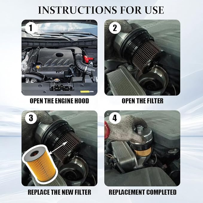 2PCS 26350-2S000 Oil Filters, Oil Filter for My Car, 263502S000 26350-2R000 Filters Includes Gasket and O-Rings, Car Accessories Compatible with Sonata 2022-2023 Tucson 2.5L Kia Sorento 2.5 L