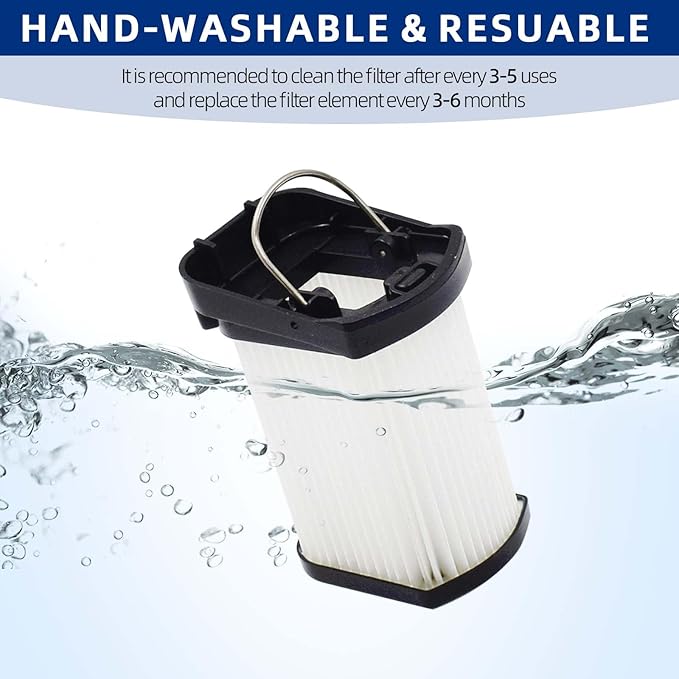 Replacement Vacuum Filters Compatible with Shark WANDVAC Cordless Hand Vacuum WV401 WV410CO WV401BL WV401PK WV403BR WV410PR WV410BL WV410GN WV410TL - Fabric Filters Compare to Part XFFWV400-4 Pack