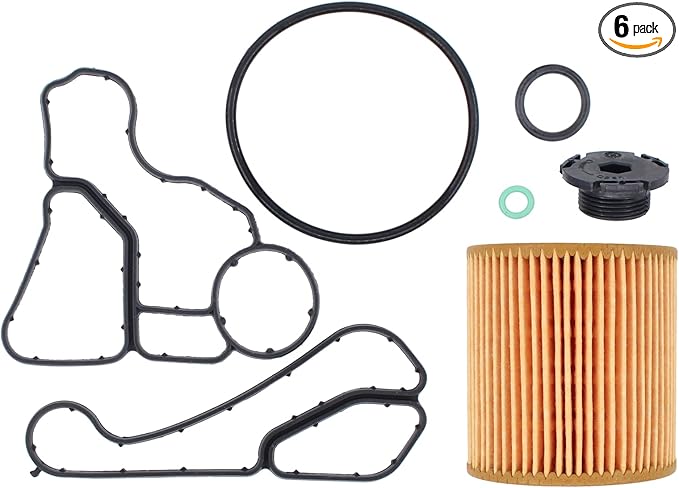 ApplianPar Engine Oil Filter Housing Gasket Kit and Cooler Seal O-rings Set for BMW 1 3 5 Series X1 X3 X5 N26 N52 N54 N56 E60 E90 E91 11427537293