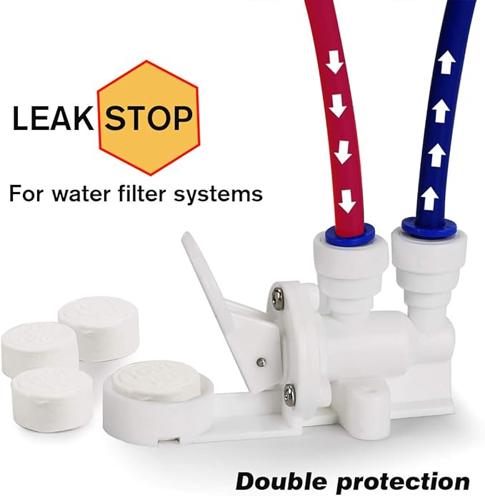 Frizzlife Leak Protection Valve For Reverse Osmosis And Under Sink Water Filter System MP99 & SP99 - Automatic Shut Off Protection When Water Leaks (Pack of 4)