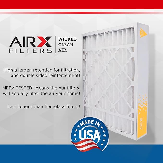 AIRx Filters 16x25x5 Furnace Filter MERV 8, Compatible with Skuttle 000-0448-001 DB-25-16, Easy Installation, Reduces Allergens & Irritants, Optimal Airflow, 2-Pack
