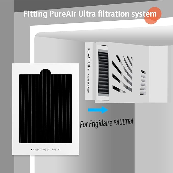 SEISSO Refrigerator Air Filters Replacement Compatible with Frigidaire PAULTRA Pure Air Ultra, EAFCBF Air Filter for Electrolux - Reduce Odors with Activated Carbon Technology - Part 242061001-3 Packs