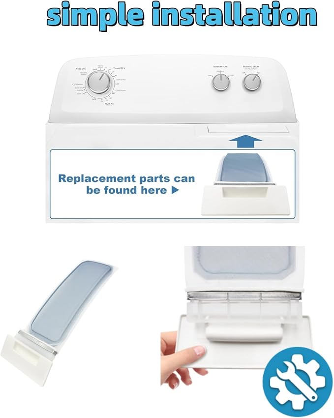 W10717210 W11778253 Dryer Lint Screen Filter Replacement for 8557882 W10641634 8558459 8558463 8559787 348851 689465 8557857 - Compatible with Whirlpool Kenmore Estate Maytag Dryer Lint Trap
