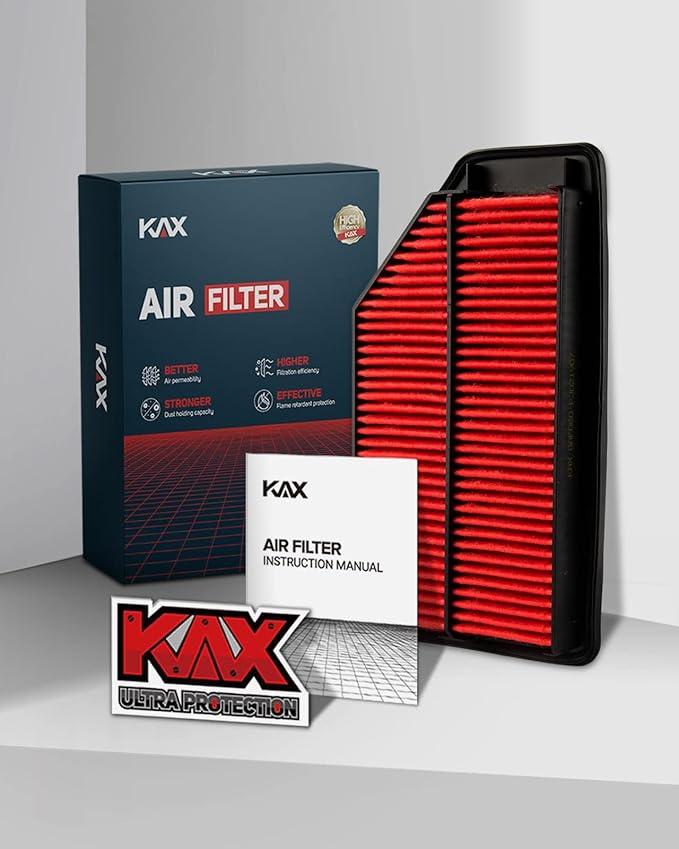 KAX Premium Engine Air Filter, CA11042 Replacement for Honda Odyssey V6 3.5L 2011 2012 2013 2014 2015 2016 2017, 200% Longer Life
