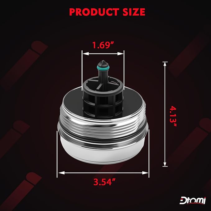 Aluminium Oil Filter Housing Cover Cap Compatible With BMW Vehicle N52 N20 N54 N55 323i 525i 128i 325Xi 328Xi 330Xi 335Xi 525Xi 528Xi 530Xi 535Xi 740Li X3 X5 X6 2006-2016 Replace# 11427525334, 917056