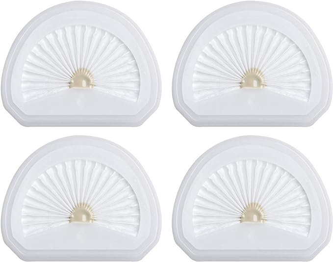 4Pack VLPF10 Replacement Filters Compatible with Black and Decker Hand Vacuum Filter Model # HLVA320J00 HLVA315j & N575266