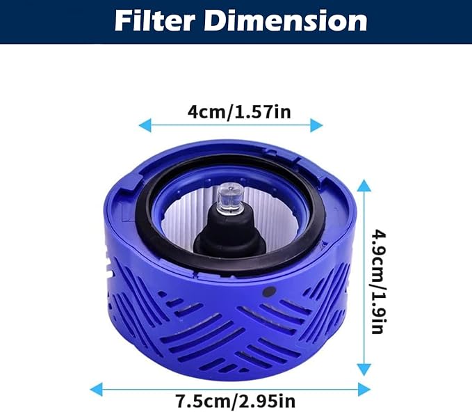 Goodsby 2 Pack Replacement Post Motor HEPA Filter for Dyson V6 DC58 DC59 DC62 DC72 DC74 SV03 SV04 SV05 SV06 SV07 SV08 SV09 Absolute Animal Motorhead Vacuum Cleaner Part # 966741-01
