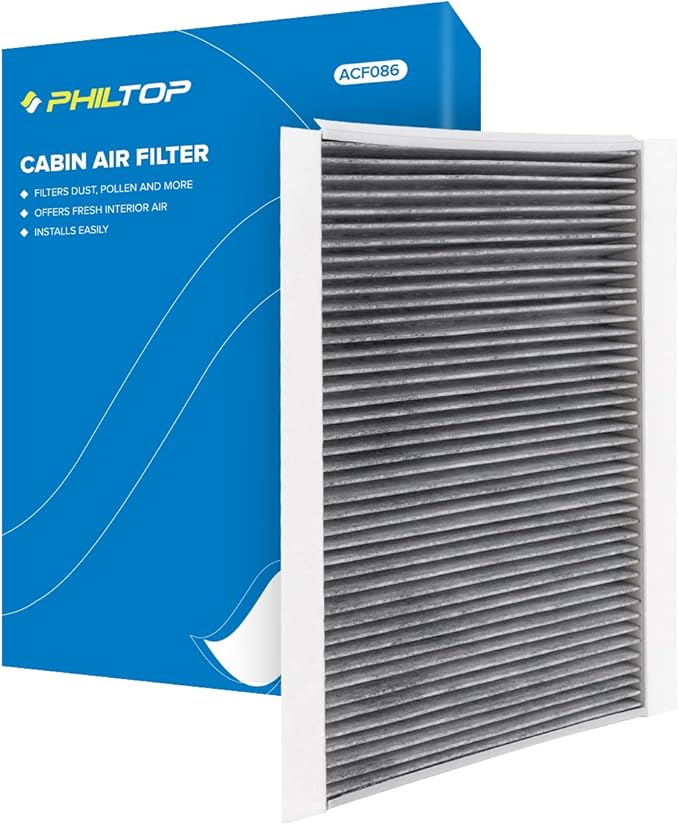 PHILTOP Cabin Air Filter w/Activated Carbon, Compatible with CF10436 Mercedes-Benz Sprinter 2500 3500 2010-2018, Freightliner Sprinter 2500 3500 2017-2019, Dodge Sprinter 2500 3500 2007-2009