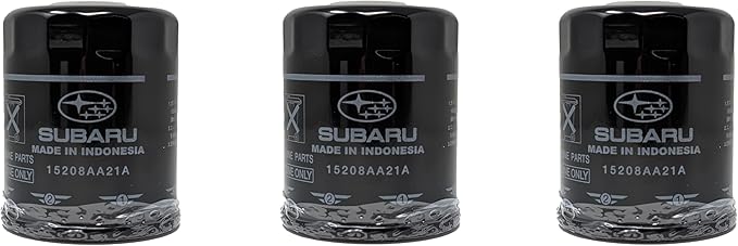 Subaru Engine Oil Filter & Crush Gasket Kit (1, 2, 3, 6, 12 pks available) Outback Legacy Impreza Forester XV Crosstrek Ascent 15208AA21A & 803916010 (3 Pack)