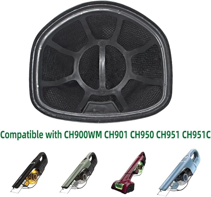 CH901, CH951 Dust Cup Filters Compatible with Shark UltraCyclone Cordless Handheld Vacuum CH900WM, CH901, CH950, CH951, CH951C, CH963AMZ, CH964AMZ. Compare to Part # XFTRCH900