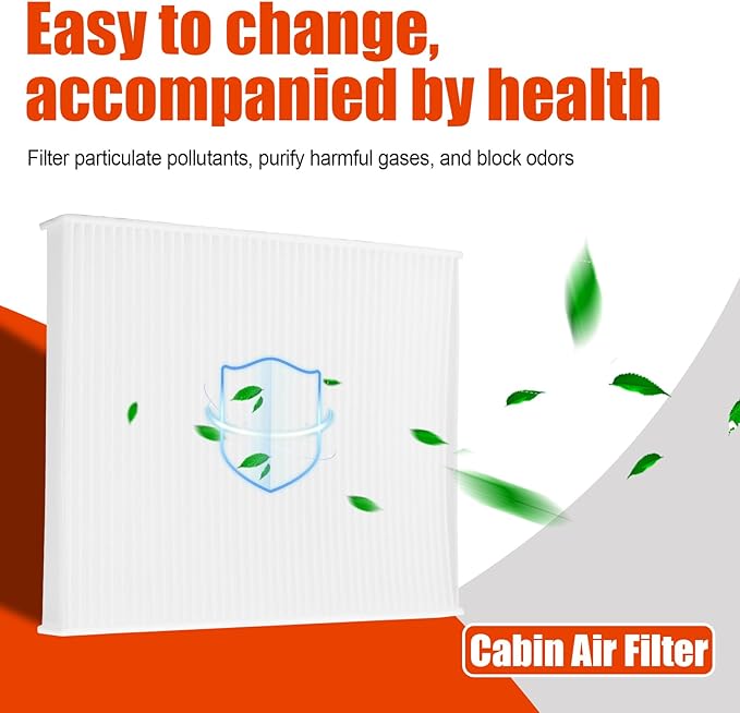 Engine Air Filter Replacement 17801-21060, 87139-0E040 Compatible with Toyota: Prius (2016-2021), Prius C (2012-2019), Prius Prime (2017-2021), Corolla Hybrid LE (2020-2021) OE
