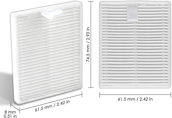 (4 Pack) Q7 M5/L5/ L5+ Replacement HEPA Filters Compatible with Roborock Q7 M5+ Robot Vacuum, Accessories Kit, Upright Filter, Canister Filters, Vacuum Filters