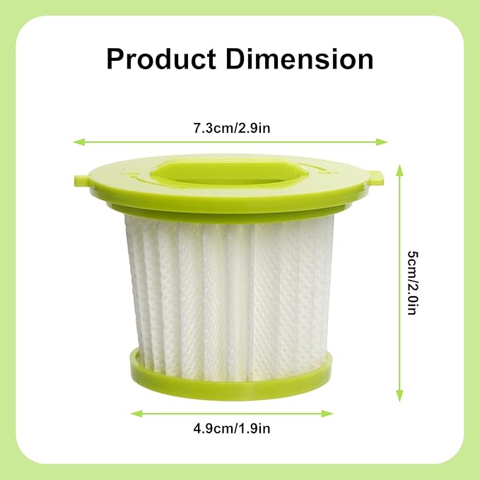 4 Pack HEPA Filters Replacement Compatible with Ryobi ONE+ 18V Handheld Vacuum Models PCL700 PCL704 PCL705 Series, Also Fit HART 20-Volt Hand Vacuum HPHV34 and More, Part # A32F05N A32HF00 HAHV33