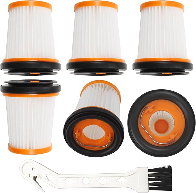 6-Pack WV201 for Shark Wandvac Filter Replacement Shark Handheld Vacuum Filter ION W1 S87, WV200, WV201, WV205, WV201BK,WV220, Compare to Part: XHFWV200