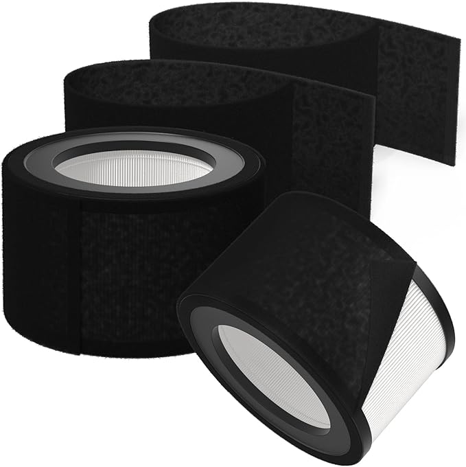2 Pack HEPA Replacement Filter Compatible with Crane EE-5068 Air Purifier, Part Number HS-1946