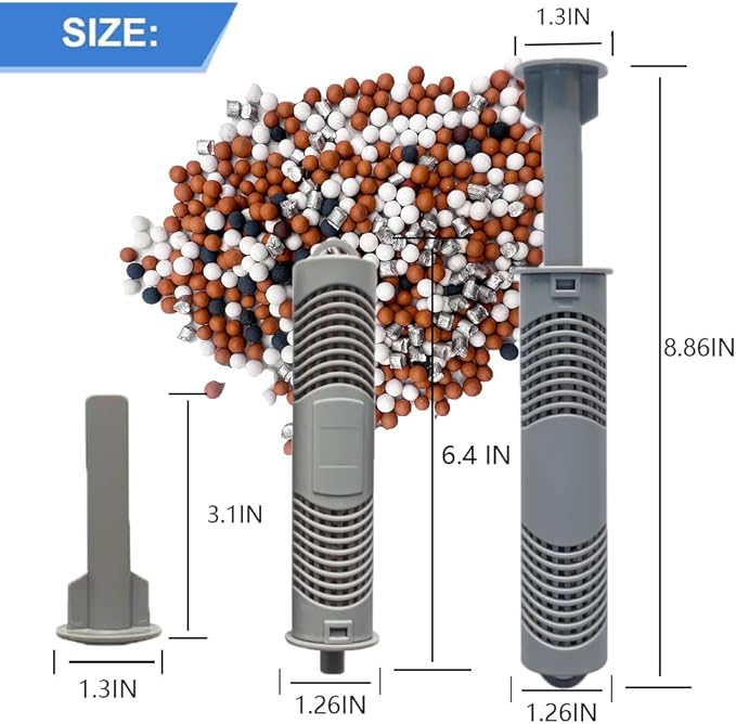 Silver Ion Cartridge for Hot Springs Spa- 3 Gray Hot Tub Silver Ion Cartridges Keep Spa Water Crystal Clear for 12-Months, Spa Mineral Sticks for Hot Tub Filter（3PCS）