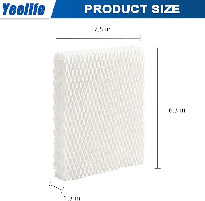 8 Pack HFT600 Filter Replacement for Honeywell Filter t, Honeywell Humidifier HEV615, HEV620, Compare to Part HFT600T HFT600PDQ