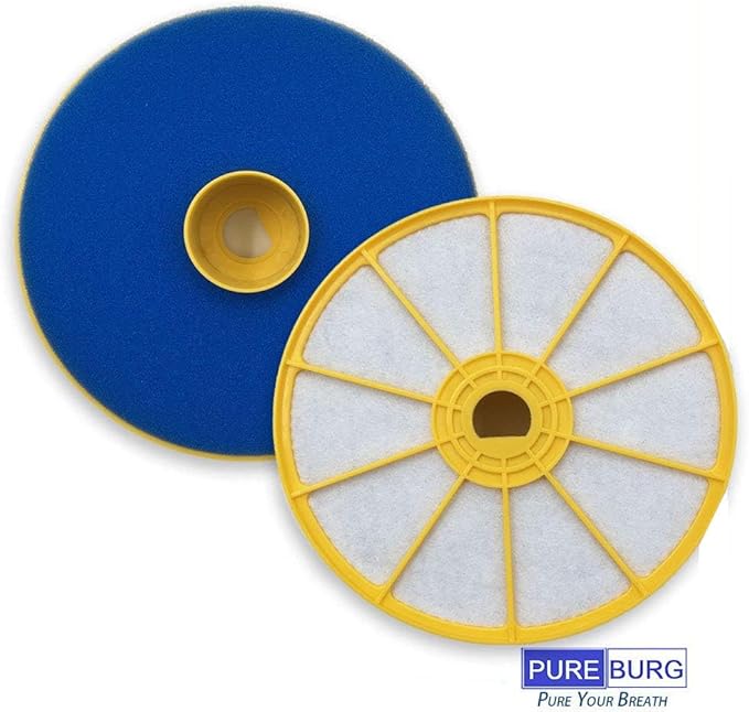 PUREBURG DC07 Replacement HEPA Filter Set Compatible with Dyson DC07 Series Animal All Floors Vacuum Cleaner Part 901420-02 904979-02,Pre-Motor & Post-Motor HEPA Filter & Seals