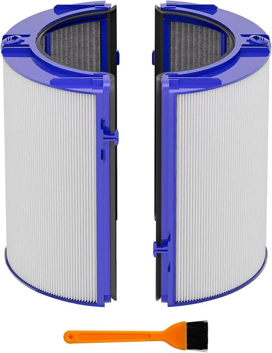 360 Combi Glass Hepa + Carbon Air Purifier Filter for Dyson TP10 TP07 HP07 HP09 HP10 TP09 TP06 HP06 TP7A PH01 PH02 PH03, Air Purifier Filter Replacements for Dyson, 1 Pack (Upgraded)