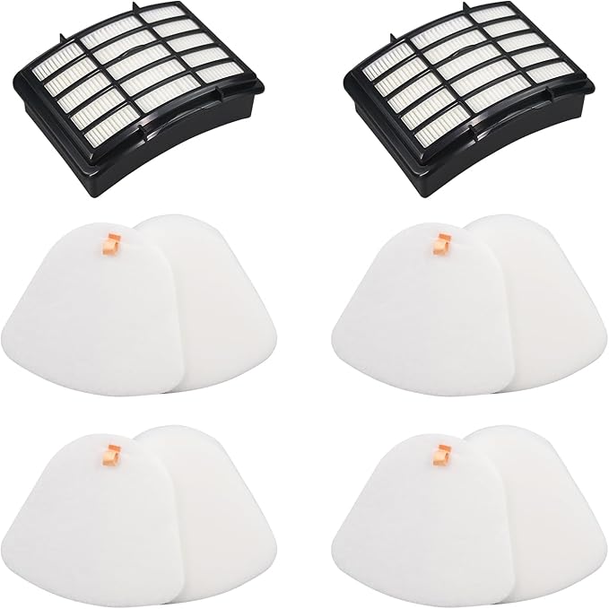 Replacement Filter Compatible with Shark NV380 NV380 26 NV380C Navigator Lift-Away Deluxe Upright Vacuum (4 Foam filters, 2 HEPA filters)