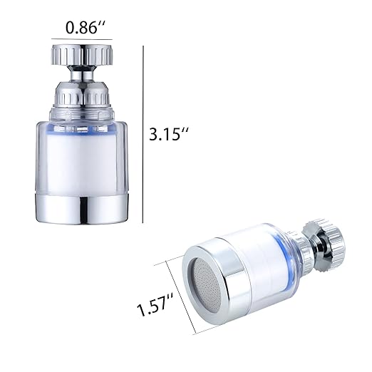 360-Degree Rotating Faucet Filter Sink Water Faucet Filter Water Purifier Faucet Filter Purifier for Kitchen and Bathroom,Removes Heavy Metals and Hard Water(Blue)