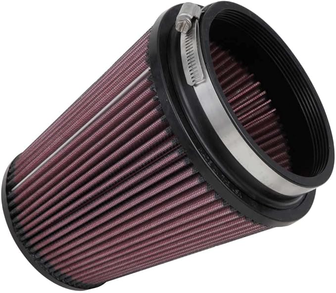 K&N High-Flow Original Lifetime Universal Clamp-On Air Filter: High Performance, Premium, Washable: Flange Diameter: 5 In, Filter Height: 7 In, Flange Length: 1 In, Shape: Round Tapered, RU-2800