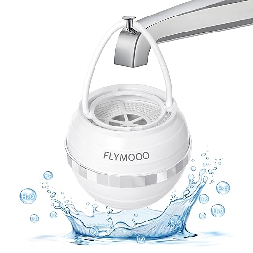 Bath Filter for Tub, Bathtub Faucet Water Filter with 8 Stages & 2,500 Gallons of Filtration to Reduce Contaminants for Softer, Smoother Skin (White)