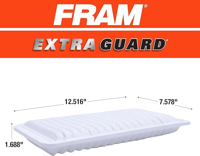 FRAM Extra Guard CA9360 Replacement Engine Air Filter for Select Lexus and Toyota Models, Provides Up to 12 Months or 12,000 Miles Filter Protection