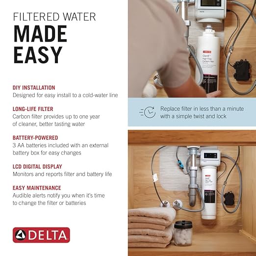 Delta Clarifi High Flow Carbon Filter for Under Sink Water Filter System, DWQ300101