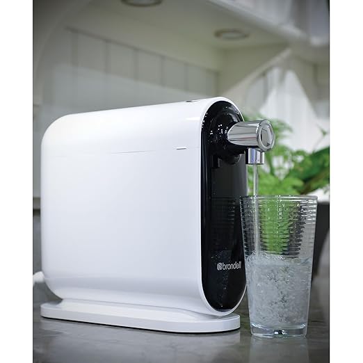 Brondell H630 Cypress Countertop Water Filter System for Kitchen Sinks, Three-Stage Filtration System and Dispenser Attaches to Faucet, White