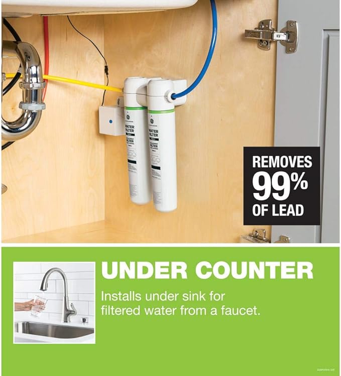 GE Profile FQROMF Under Sink Water Filter, Filter For Reverse Osmosis System, Reduces Sediment, Rust & Other Impurities From Water, Replace Yearly For Best Results, 1 Membrane