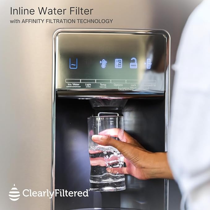 Clearly Filtered Inline Water Filter – Plastic/Vinyl/Copper ¼” Fitting | Targets 232+ Contaminants Including PFAS, Lead & Fluoride | Universal ¼” Inline Filter for Refrigerator Water Lines