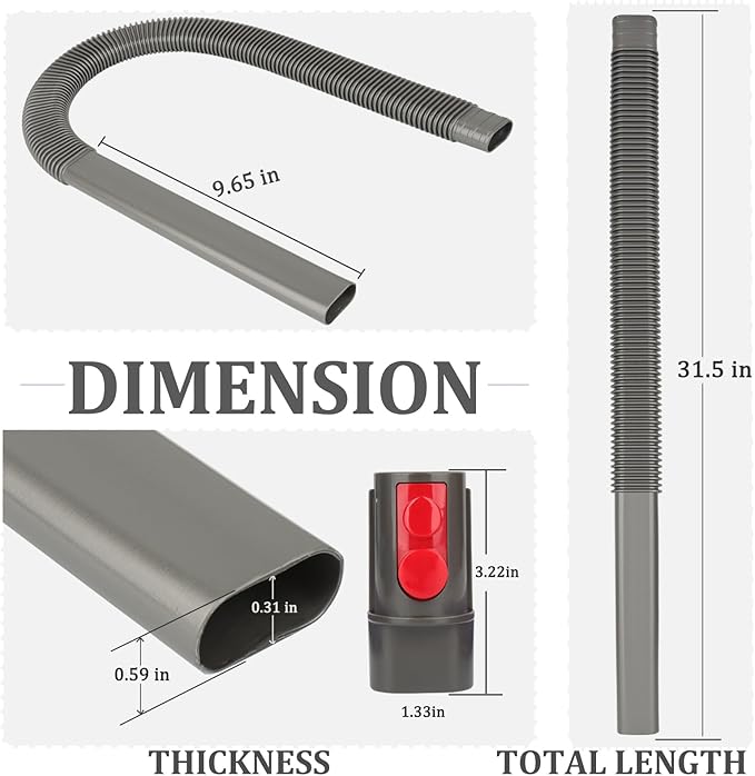 Dryer Vent Cleaner Hose Vacuum Attachments for Dyson GEN5 V15 V15s V12 V11 V10 V9 V8 V7 Detect Absolute Cyclone Outsize Slim Vacuum Cleaner Nozzle Crevice Flexible Lint Removal Tool