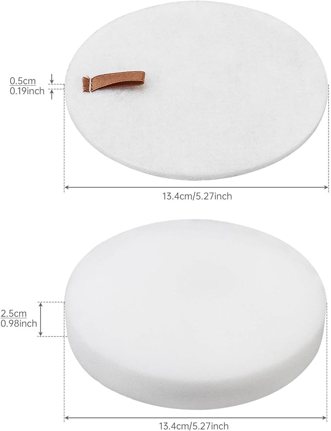 Vacuum Filter Replacement 5Pcs, AZ2002 Filter Replacement for Shark Vertex DuoClean PowerFin Upright Vacuum AZ2000, AZ2000W, AZ2002, UV2500, 5 Foam Felt Filter Kit, Replace Part XFFKAZ2000